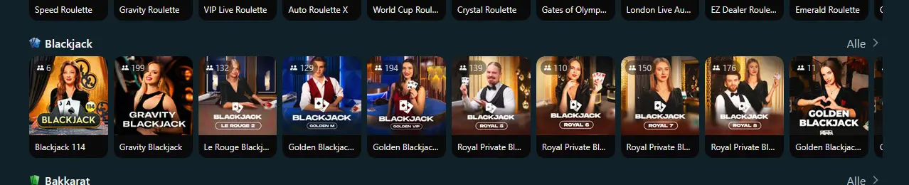 Blackjack bei Royalsea Casino Live-Blackjack-Tische im Royalsea Casino